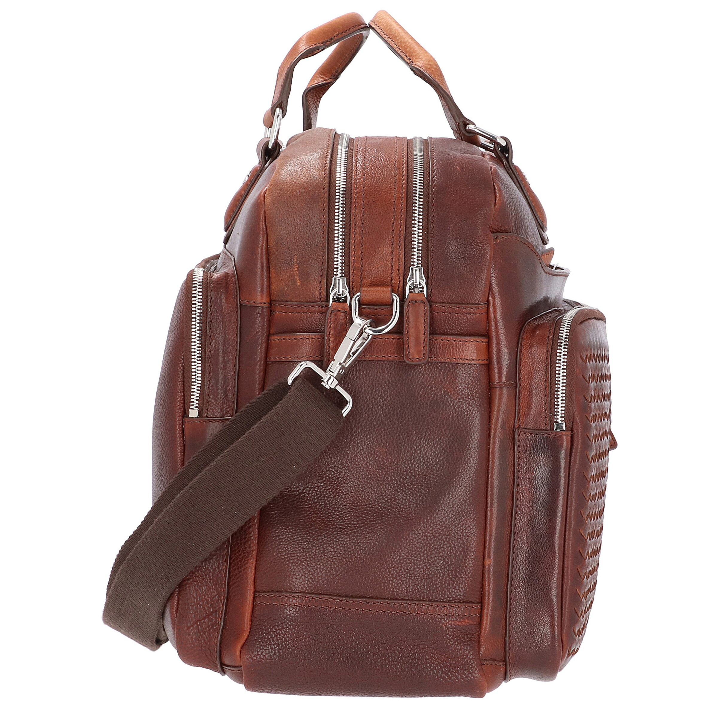 Borsa portadocumenti 'Woven' di bugatti in marrone