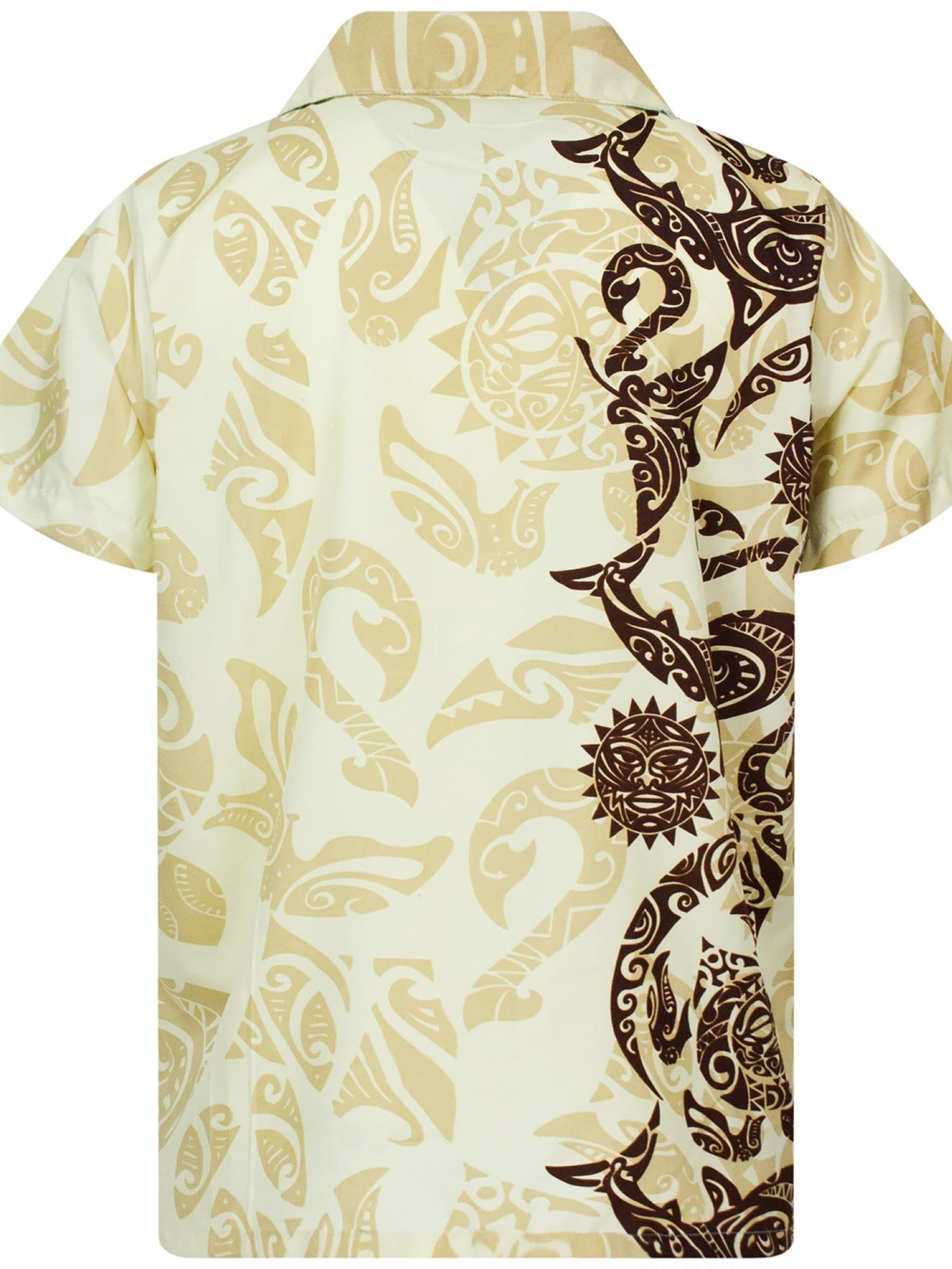 King Kameha Shirt 'Maori Wedding' in Beige