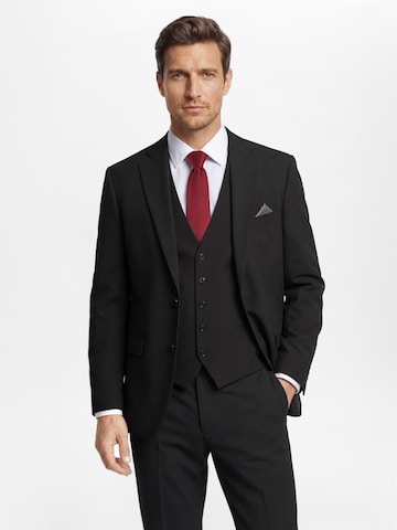 Finshley & Harding Regular Fit Sakko in Schwarz: Vorderseite