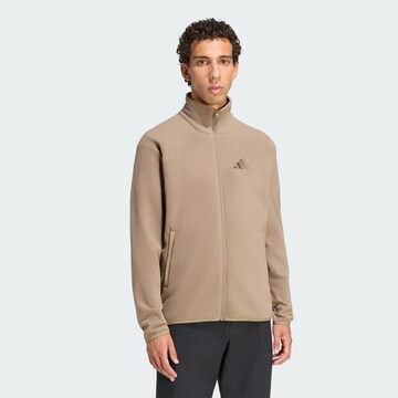 ADIDAS TERREX Athletic Fleece Jacket 'Essentials' in Green: front