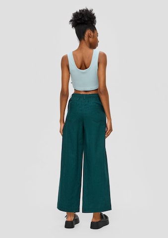 Wide Leg Pantalon QS en vert