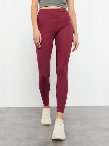 Tommy LifeSkinny Tajice 'Gamaschen' - crvena boja