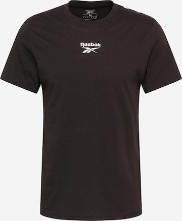 Reebok - Camiseta funcional en negro: frente