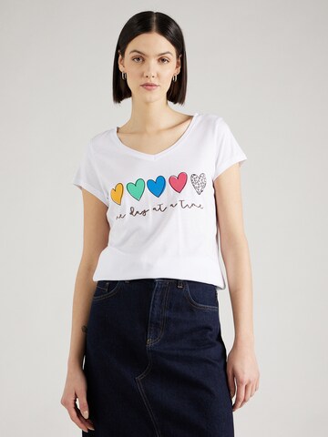 Key Largo Shirt 'WT DAY' in White: front