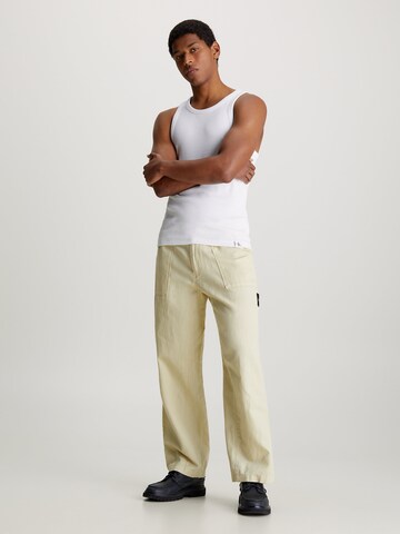 Calvin Klein Jeans Regular Bundfaltenhose in Beige