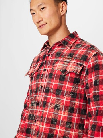 True Religion Regular fit Button Up Shirt in Red