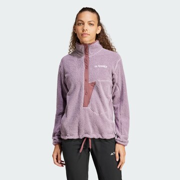 ADIDAS TERREX Athletic Sweatshirt 'XPLORIC' in Purple: front