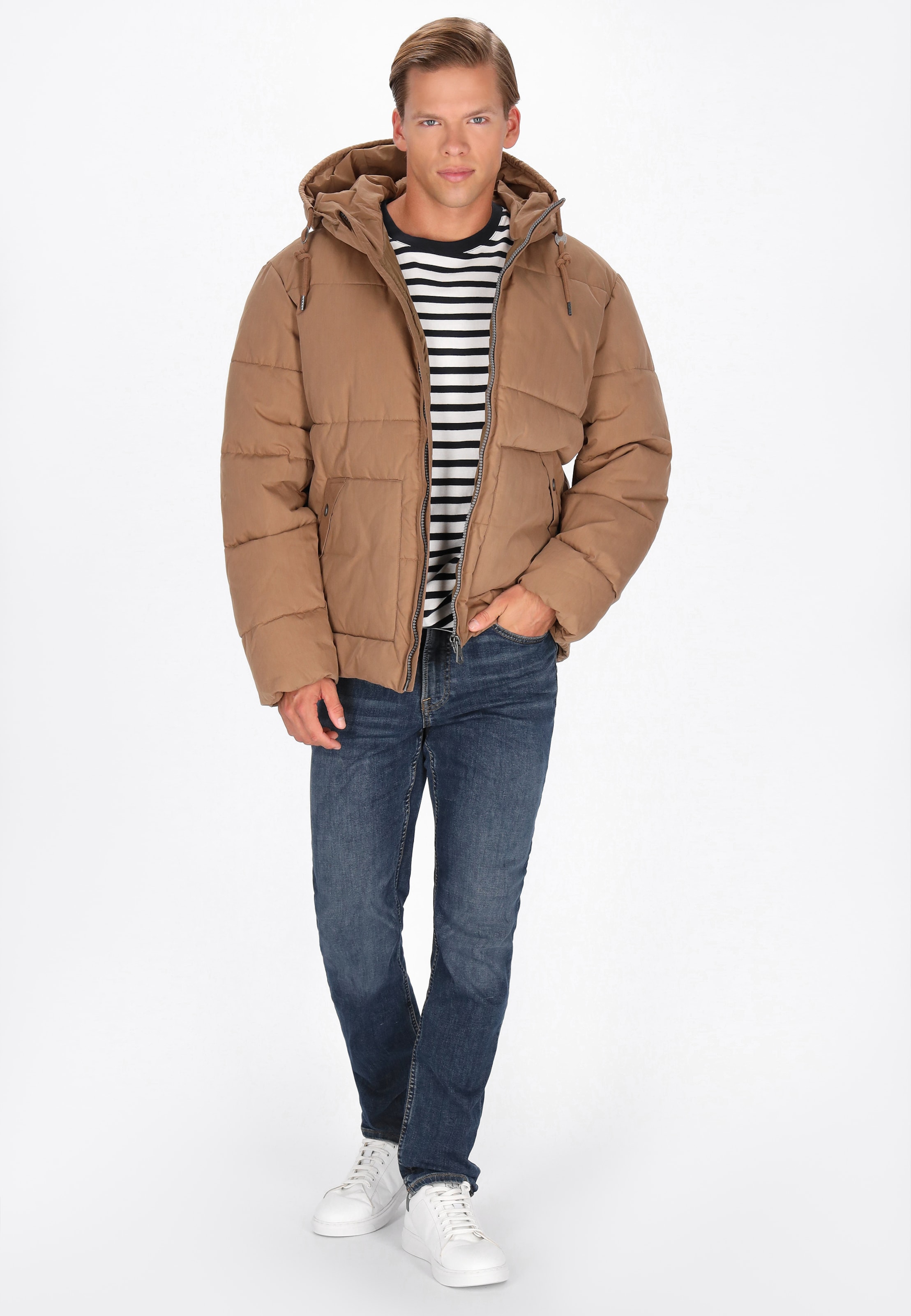 Veste mi-saison Yuka en beige