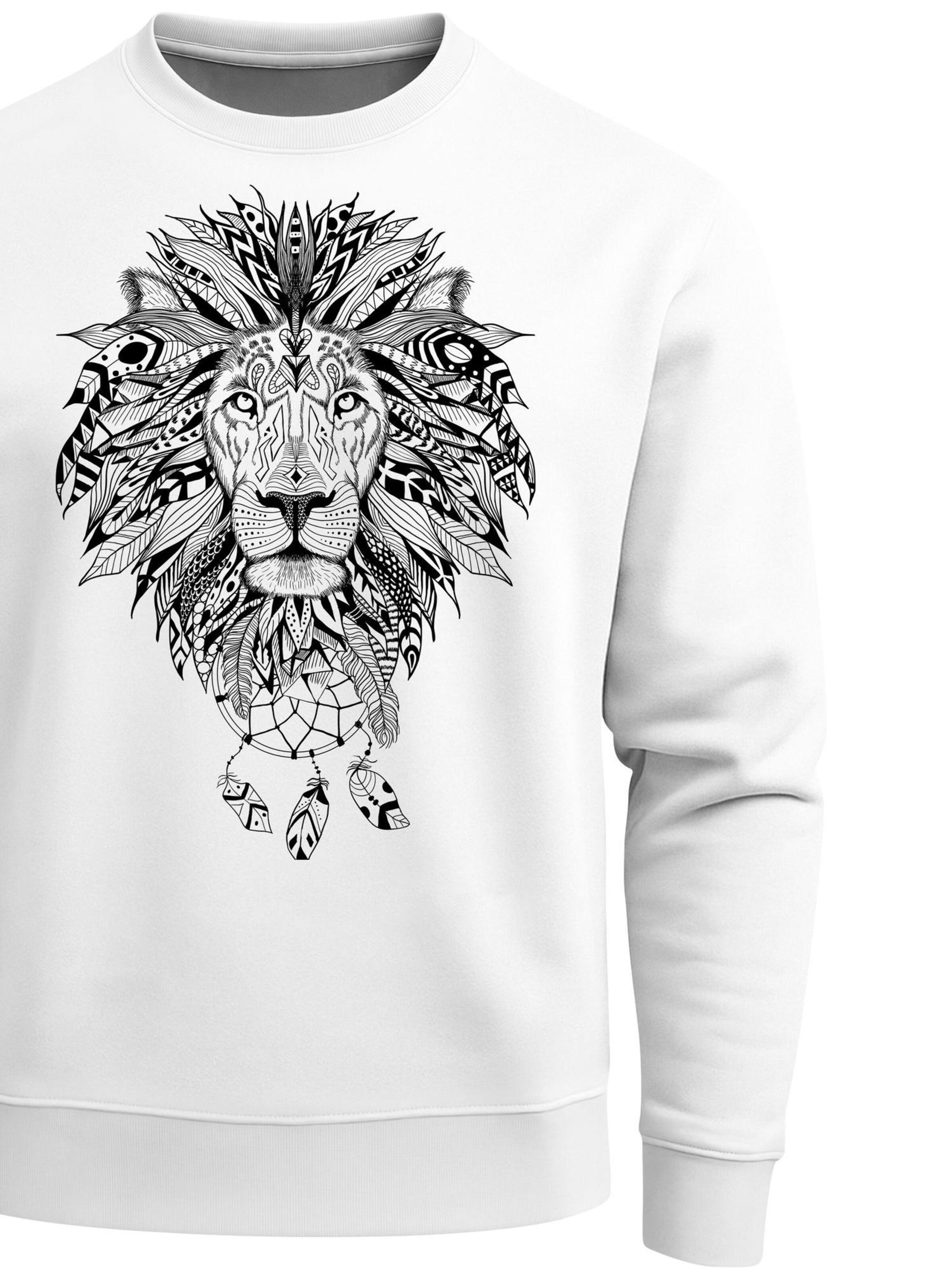 Neverless Sweatshirt 'Boho Lion' in White
