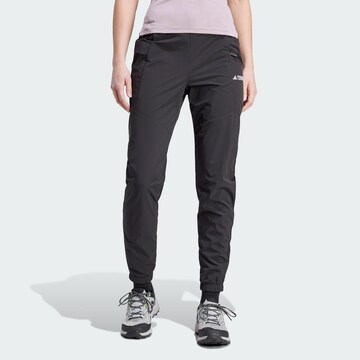 Effilé Pantalon de sport 'Xperior' ADIDAS TERREX en noir : devant