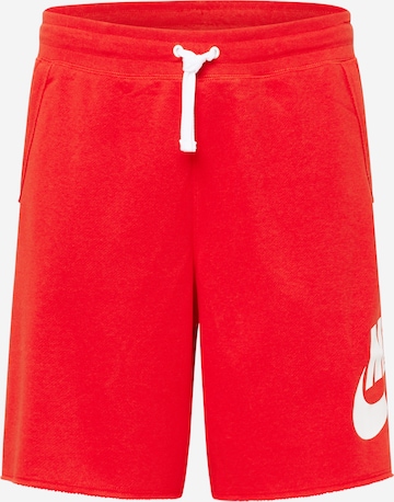 Nike Sportswear - Calças 'CLUB ALUMNI' em vermelho: frente