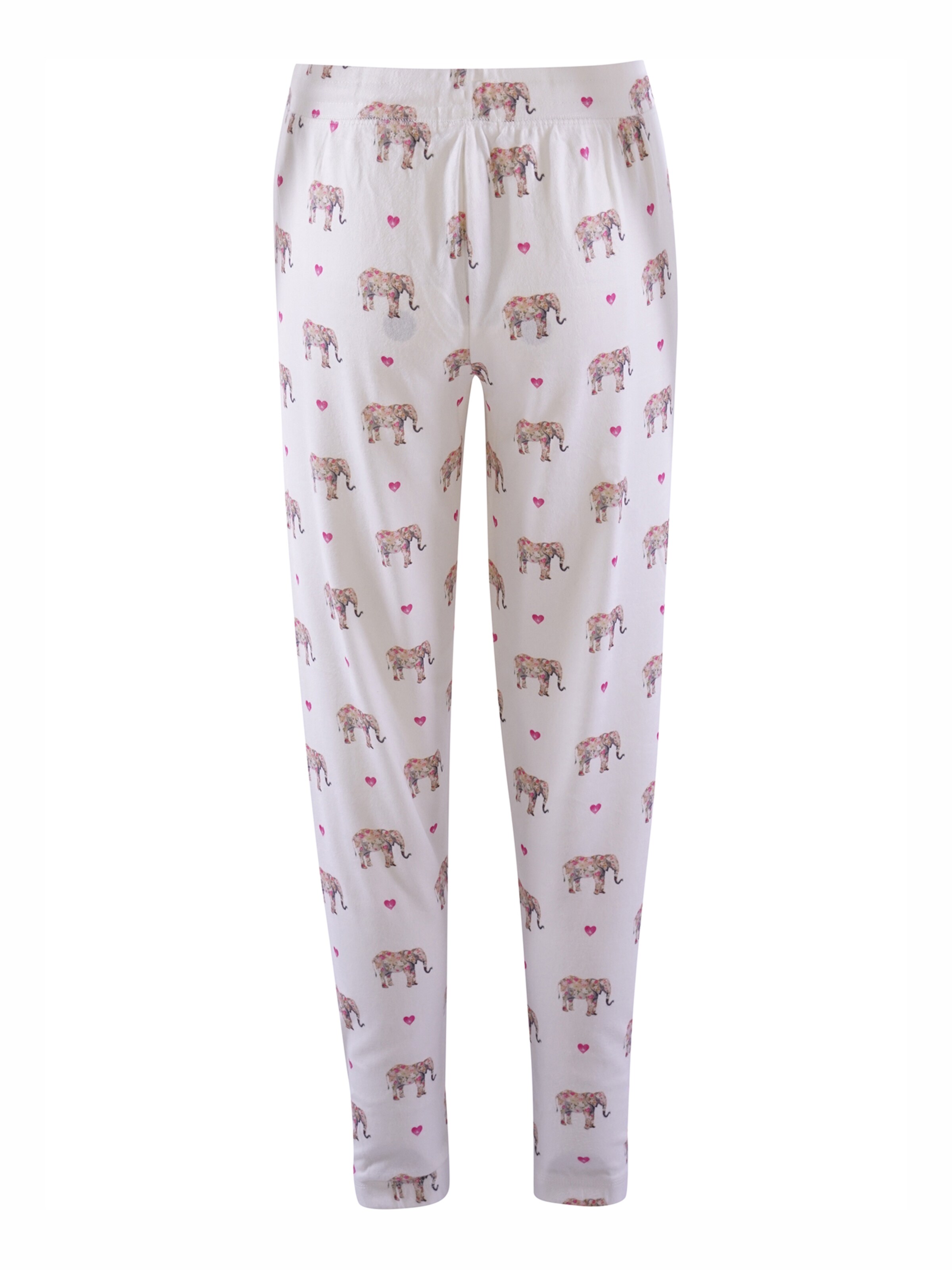 PJ Salvage - Pantalón de pijama ' Love You A Ton ' en blanco