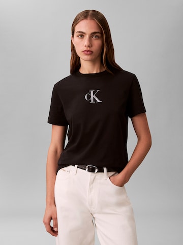 Calvin Klein Jeans Тениска 'CLASSIC' в черно: отпред