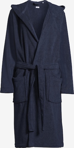 SEIDENSTICKER Bademantel lang 'Robe' in Blau: Vorderseite