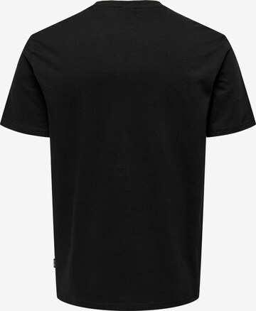 Only & Sons Koszulka 'ASHER' w kolorze czarny