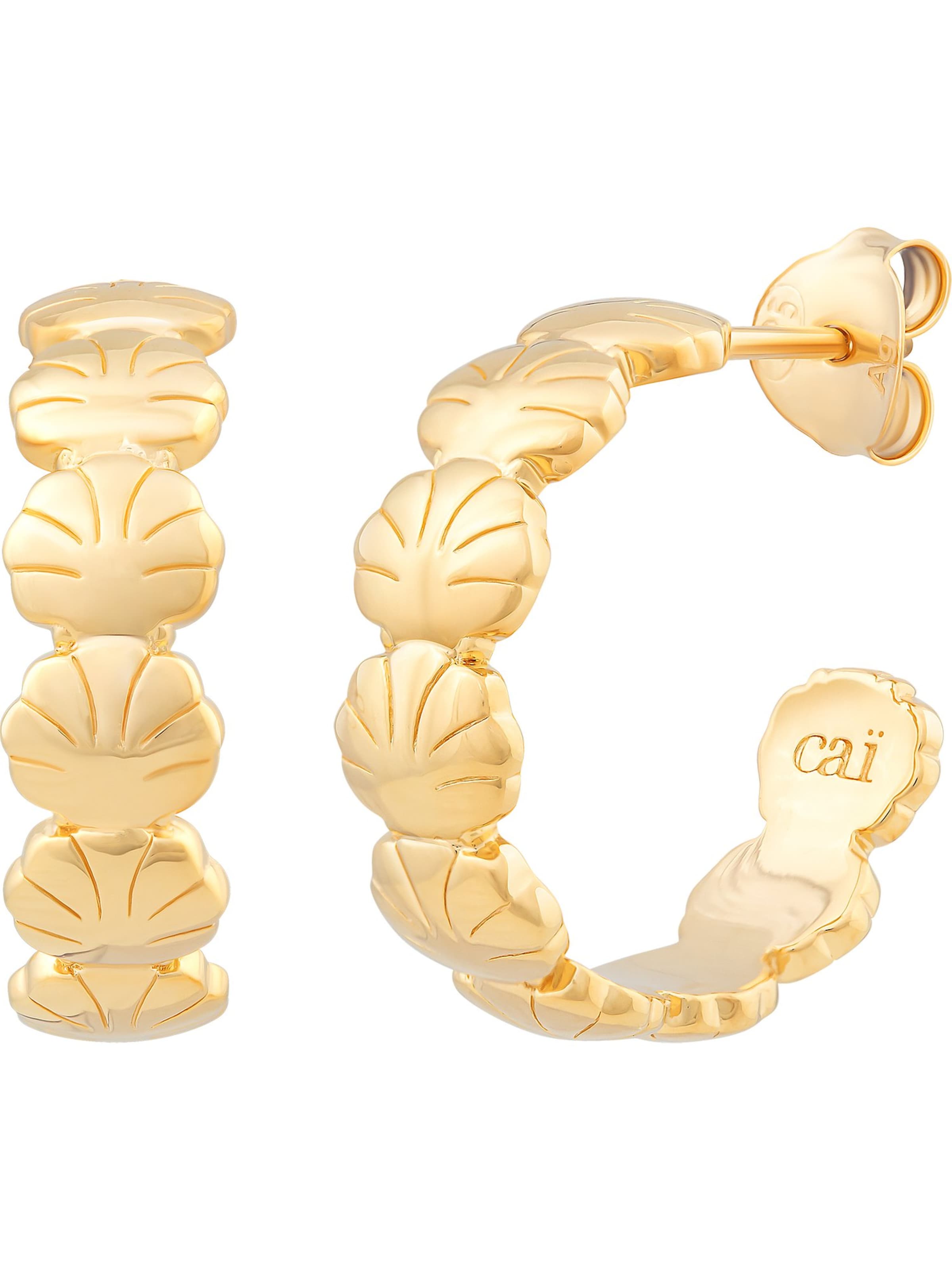 caï Earrings in Gold: front