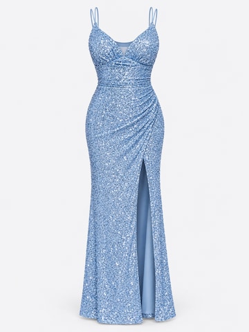 Ombre Abendkleid‌‌‌‌‌‌‌‌‌‌ in Blau: Vorderseite