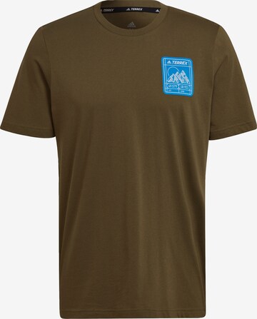ADIDAS TERREX Funkční tričko – zelená: přední strana