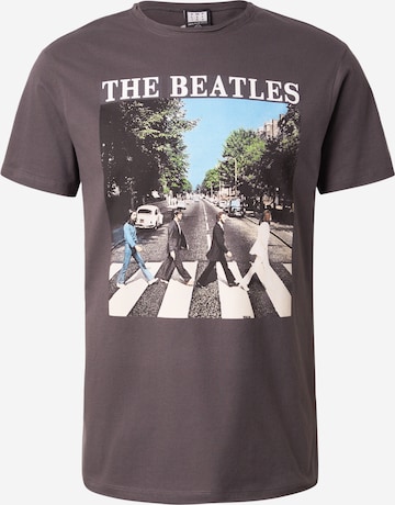 T-Shirt 'THE BEATLES - ABBEY ROAD' AMPLIFIED en gris : devant