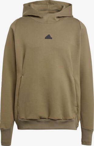 ADIDAS SPORTSWEAR Athletic Sweatshirt 'New Z.N.E. Premium' in Green: front