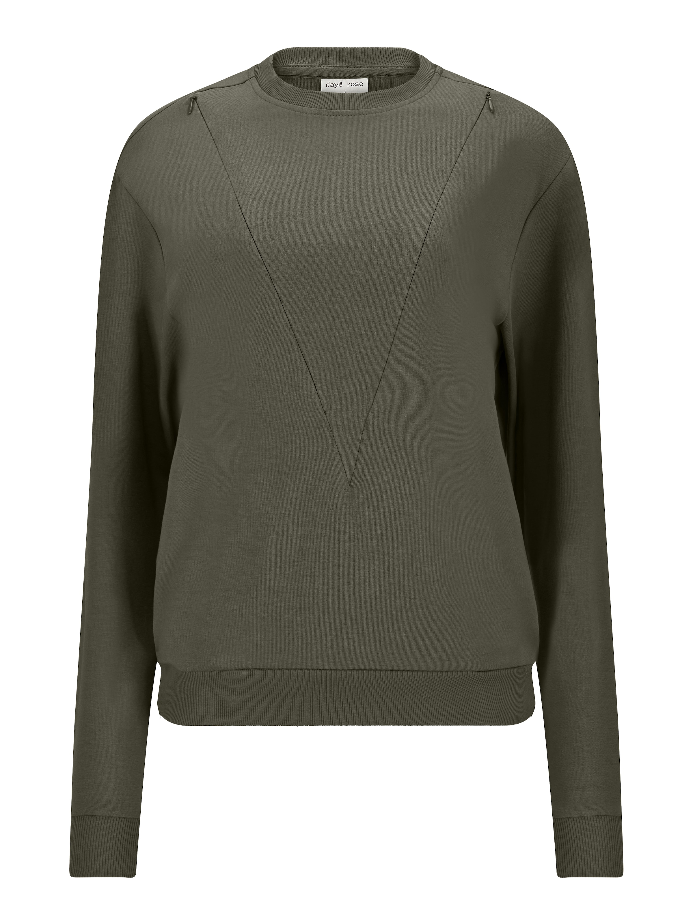 dayê rose Sweatshirt 'Azalea'‌‌‌ in Grün: Vorderseite