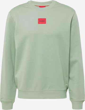 HUGO Red Sweatshirt 'Diragol' i grønn: forside