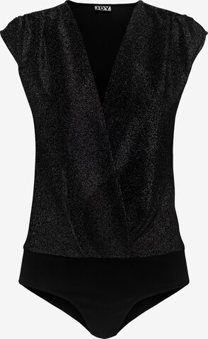 JDY - Camisa body 'Evy' em preto: frente