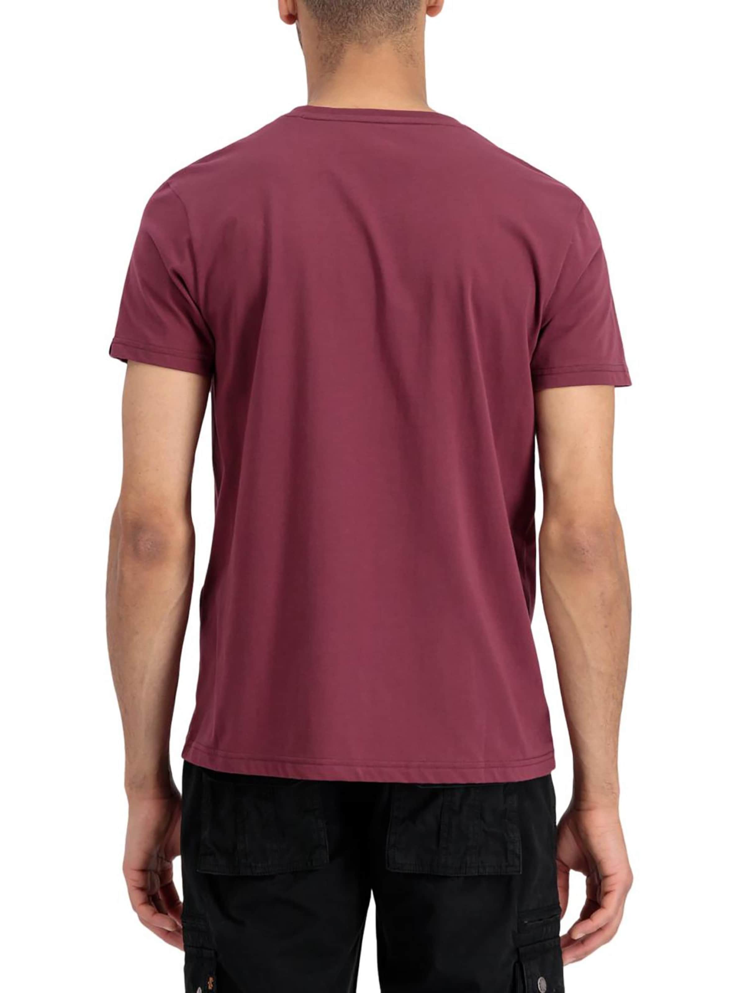 ALPHA INDUSTRIES Majica 'Basic Logo' | rdeča barva