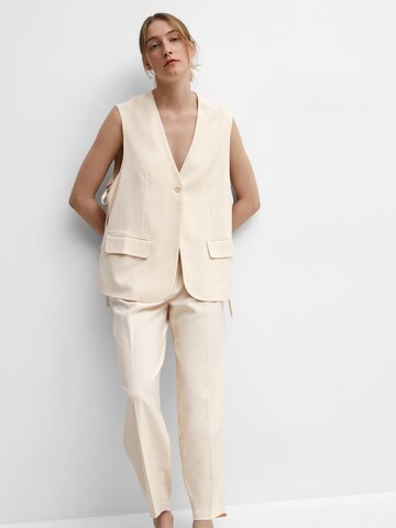 SELECTED FEMME Tapered Pleat-front trousers 'SELFINA' in Beige