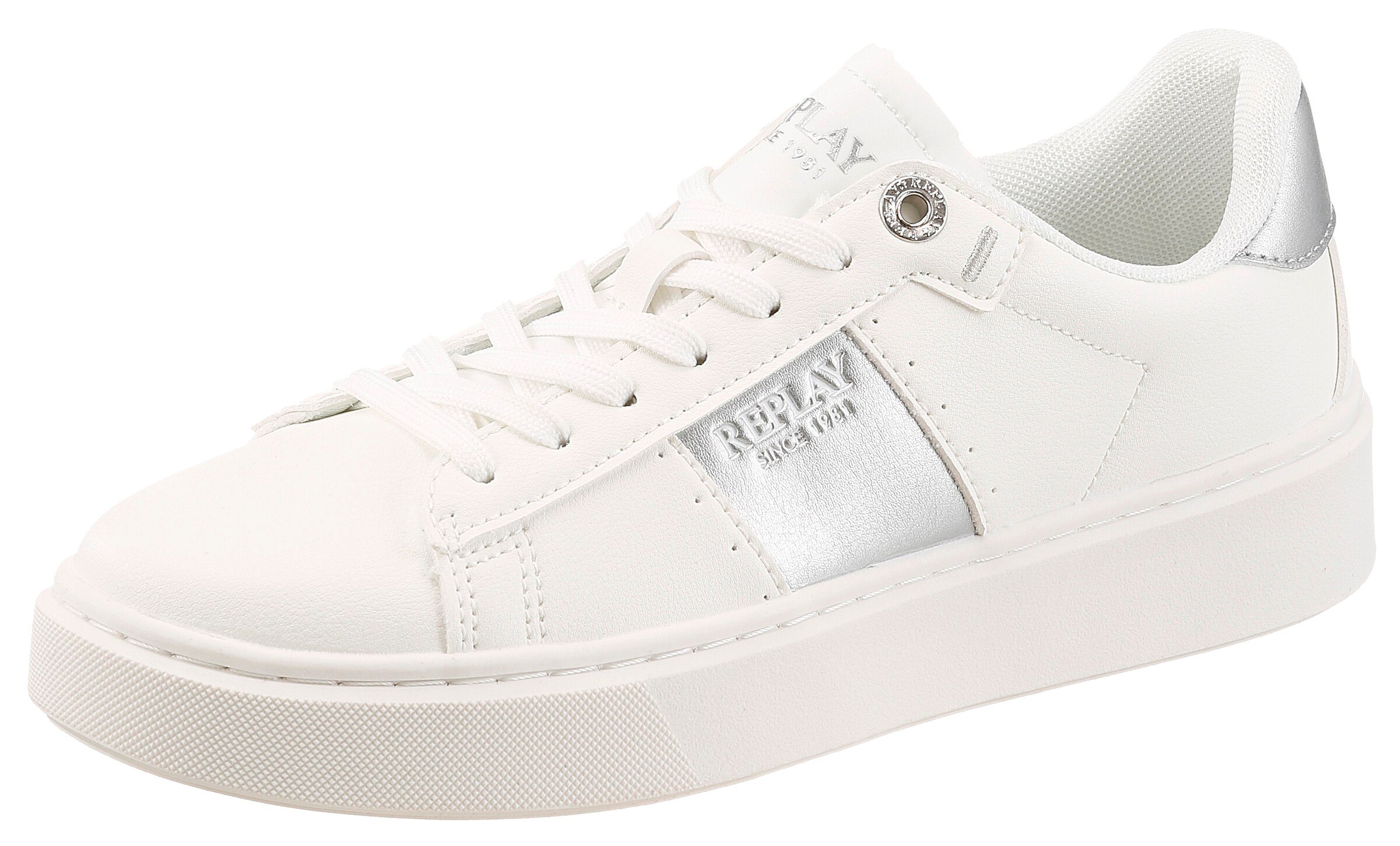 REPLAY Sneakers in White: front