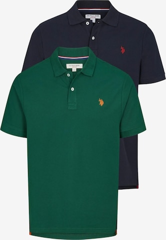 U.S. POLO ASSN. Tričko 'Alfred' – modrá: přední strana