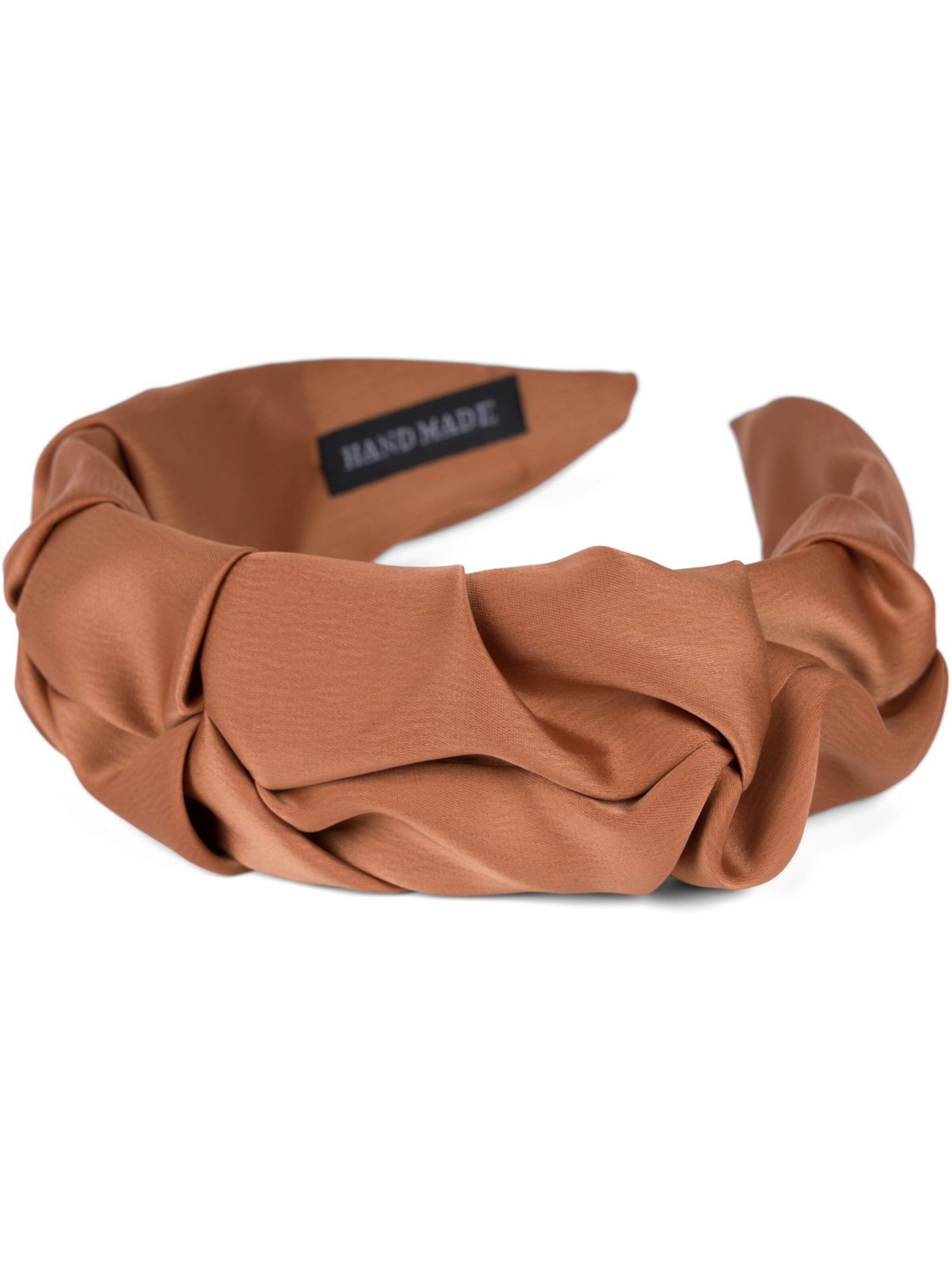 styleBREAKER Hair jewelry 'Haarreif geflochten in Rüschen Optik' in Brown: front