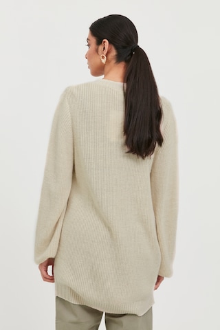 ICHI Knit Cardigan 'NOVO' in Beige