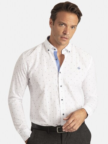 Coupe regular Chemise 'Browy' Sir Raymond Tailor en blanc : devant