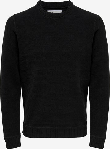 Pullover 'Ese' di Only & Sons in nero: frontale