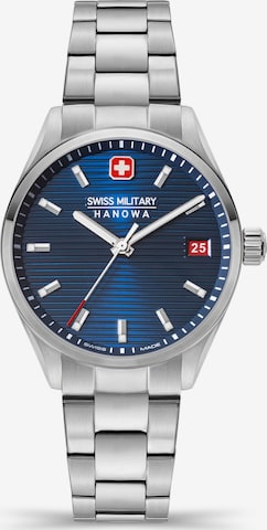 SWISS MILITARY HANOWA Analog Watch 'Roadrunner' in Silver: front