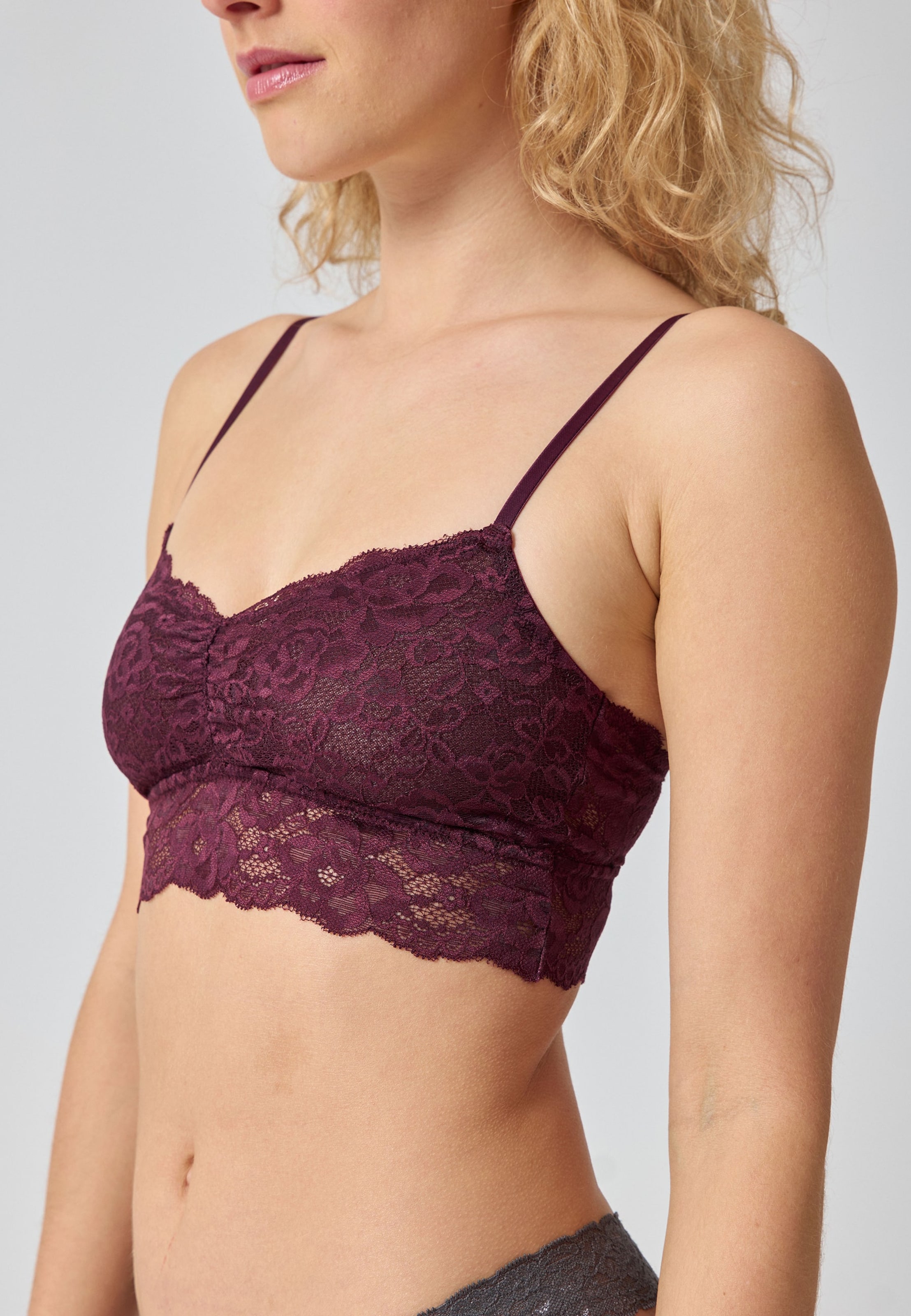 wine colored bralette