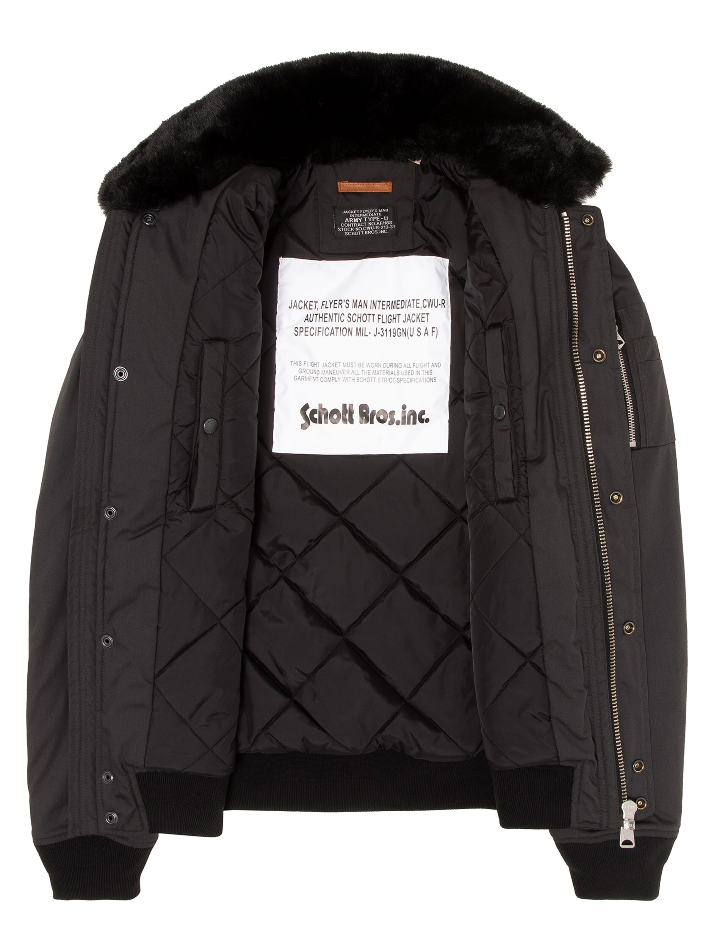 Veste mi-saison Schott NYC en noir