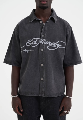 Ed Hardy Μπλουζάκι 'Adler und Sterne' σε μαύρο