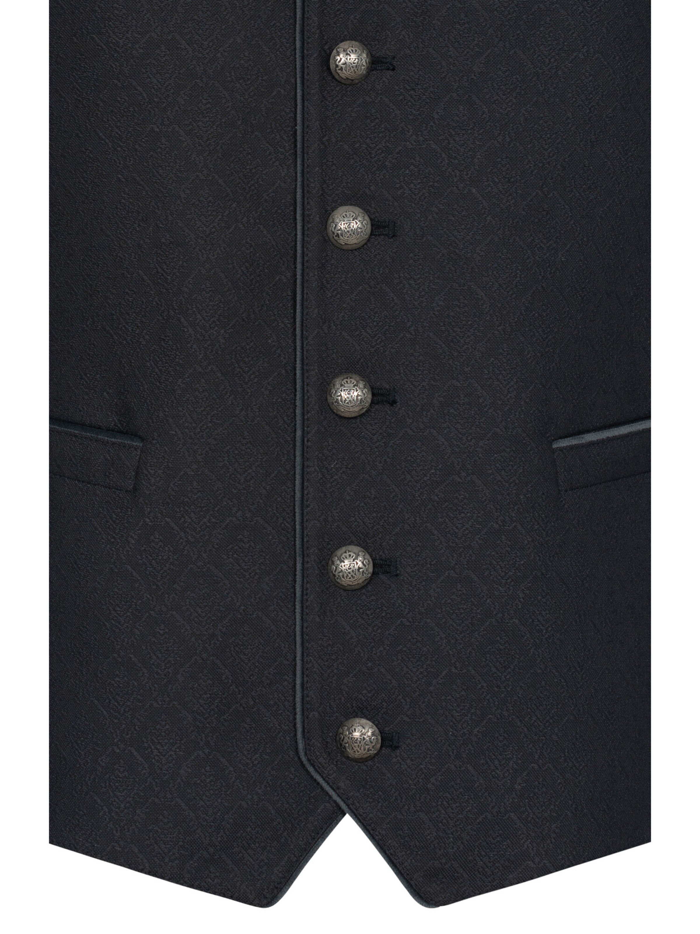 Trachtenhof Nübler Vest 'Trachtengilet Kurt' in Black