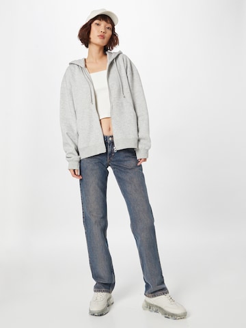 WEEKDAY Zip-Up Hoodie in Grey