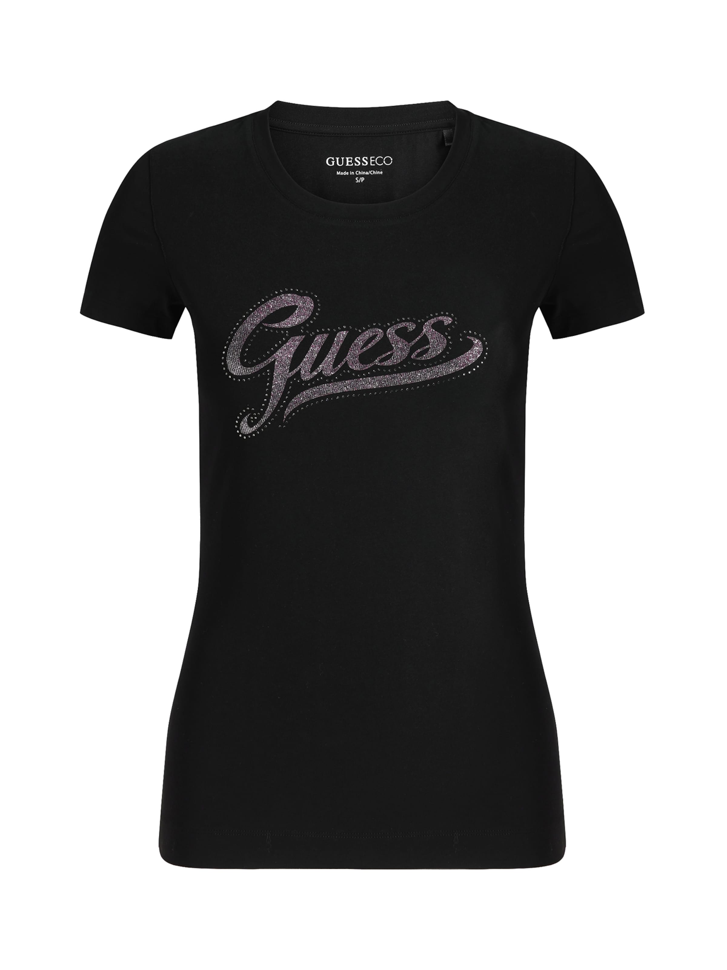 GUESS Футболка в Черный: спереди