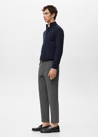 MANGO MAN Slim fit Pleated Pants 'Bologna' in Grey