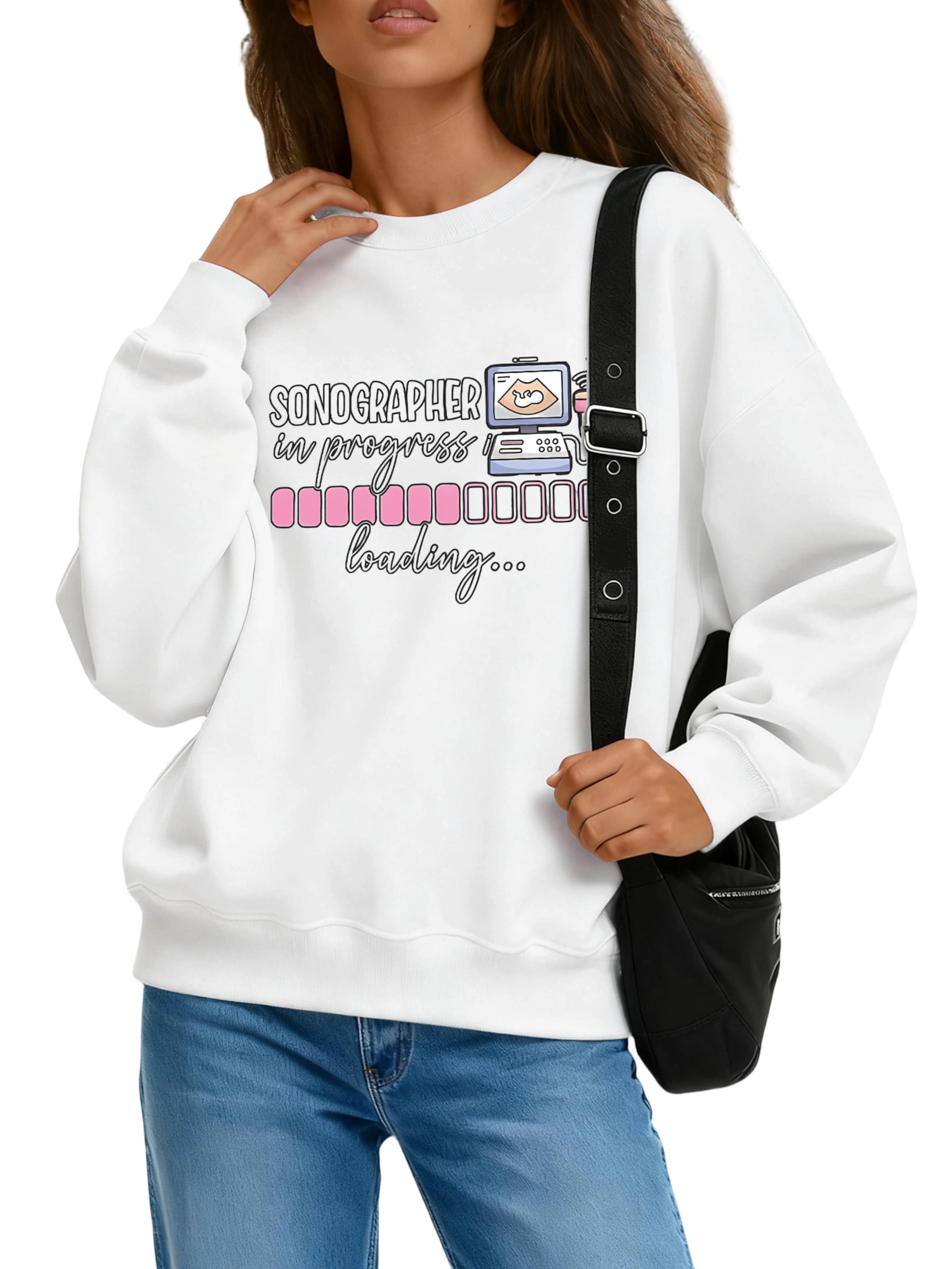 GORHEY Sweatshirt in Wit: voorkant