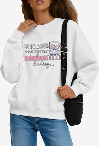 GORHEY Sweatshirt in Wit: voorkant