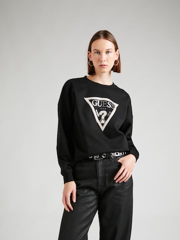 GUESS Μπλούζα φούτερ σε μαύρο: μπροστά