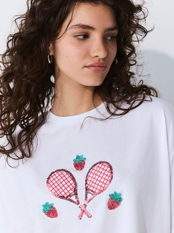 T-shirt 'Tennis' Next en blanc