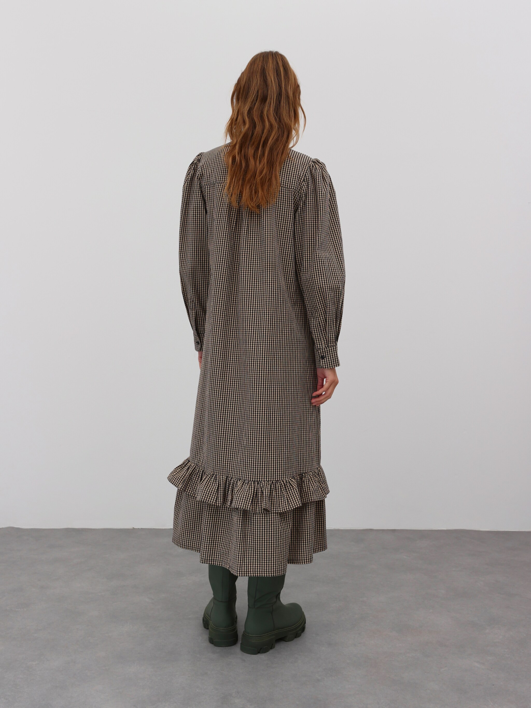 EDITED Producten Jurk 'Bellona' Donkerbeige