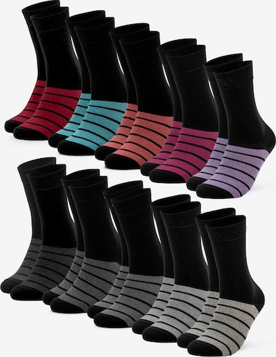 Occulto Chaussettes 'Laura' en mélange de couleurs / noir, Vue avec produit