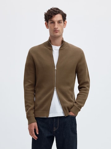 SELECTED Strickjacke 'SLHDane' in Braun: Vorderseite